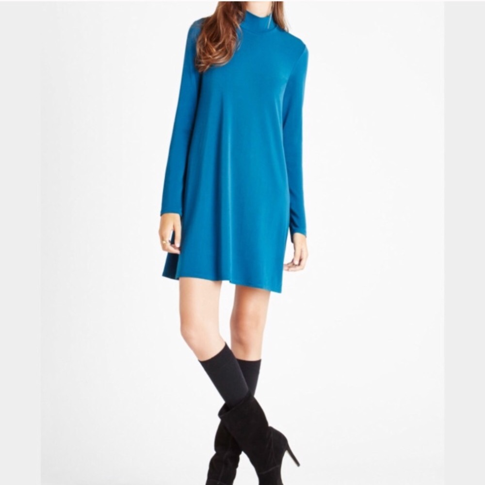 BCBGeneration blue turtleneck dress.